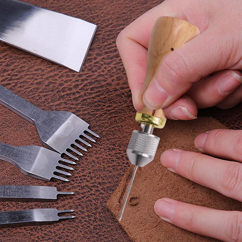 Beginner Leatherwork Kit - Deri İşleme Alet Seti Döşeme Tamir