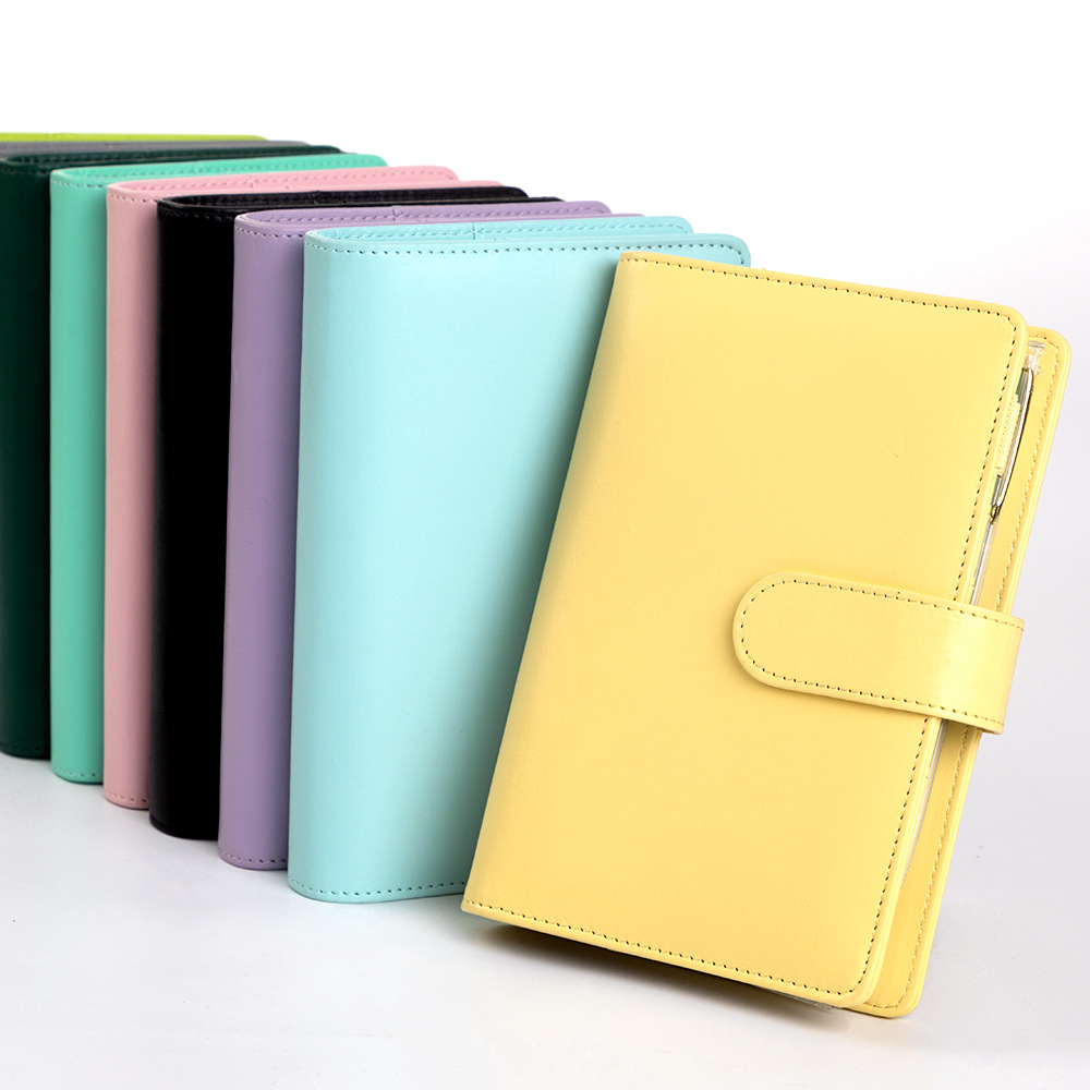 Leatherwork Books - A6 Makaron PU Deri Ciltli Defter,