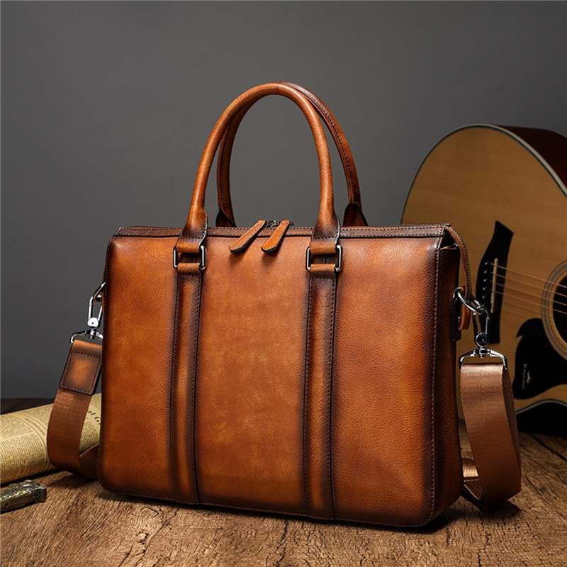 Leather Work Laptop Bag - YETTIES İş Amaçlı Üst Sınıf Deri