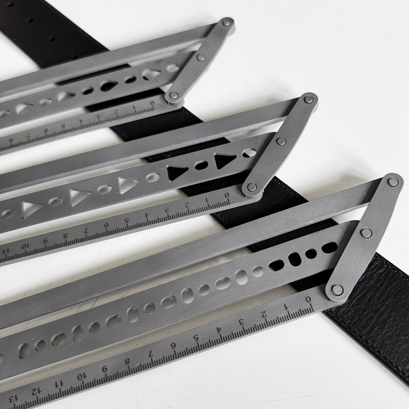 Leatherwork Ruler - Demir Kemer Konumlandırma Cetveli, DIY Deri
