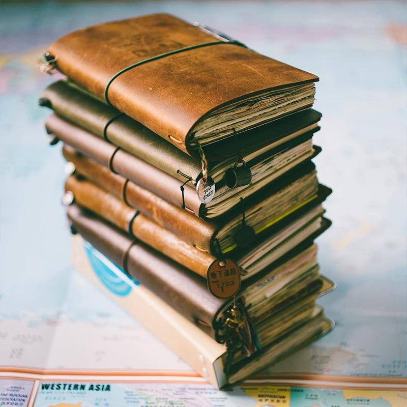 Leatherwork Books - Arızalı Retro deri kılıf dizüstü taşınabilir