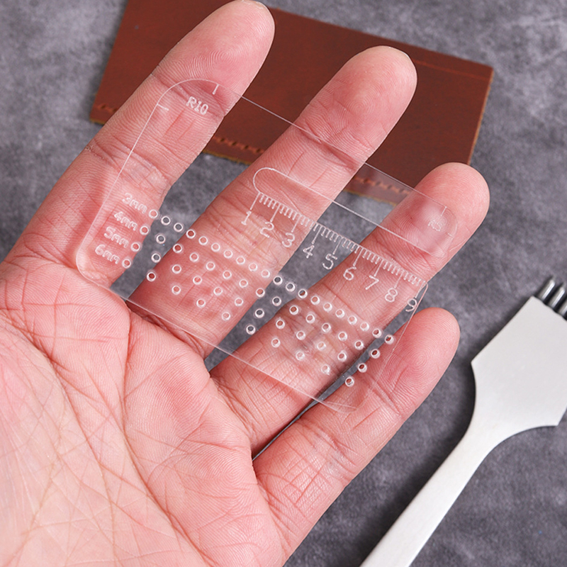Leatherwork Ruler - 4mm Kalınlaştırılmış Şeffaf Akrilik Çektirme Aleti