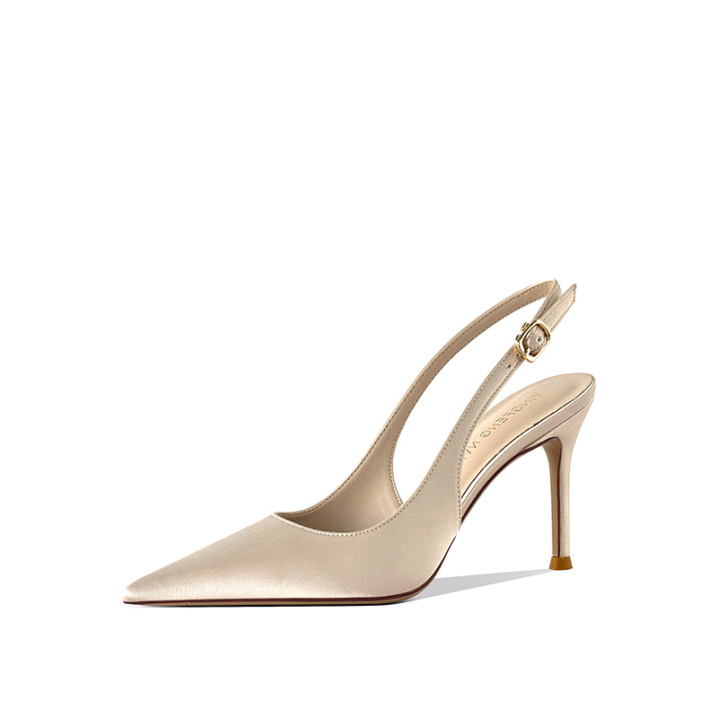 Leather Work Heels - 2026 Yaz Yeni Sivri Burunlu Sığ