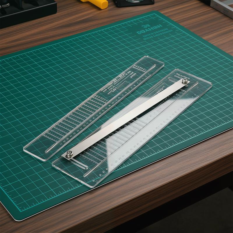 Leatherwork Ruler - Fiyonk Yapıcının Düz Deri Cetveli Düz