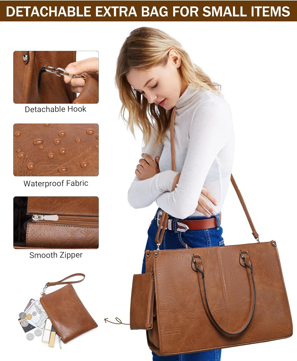 Kadınlar için İzoleli Beslenme - Leather Work Laptop Bag incelemesi ve fiyatı