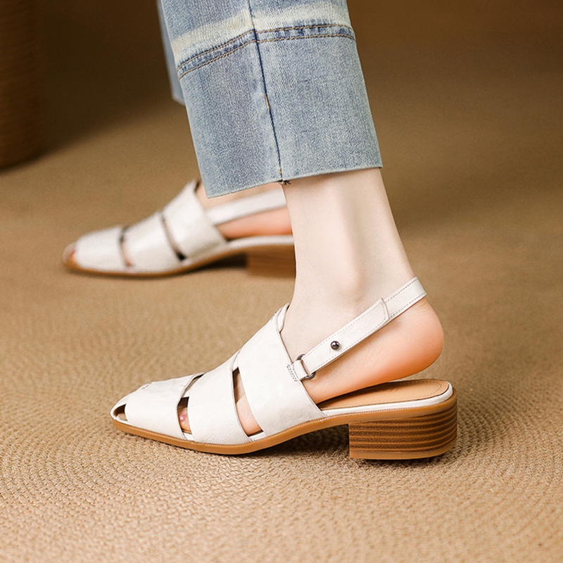 YENI Yaz Kadın Sandalet Hakiki - Leather Work Heels incelemesi ve fiyatı