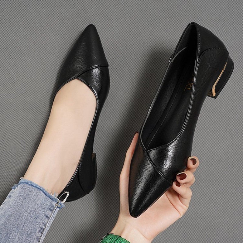 2026 İlkbahar ve Sonbahar Yeni - Leather Work Heels incelemesi ve fiyatı