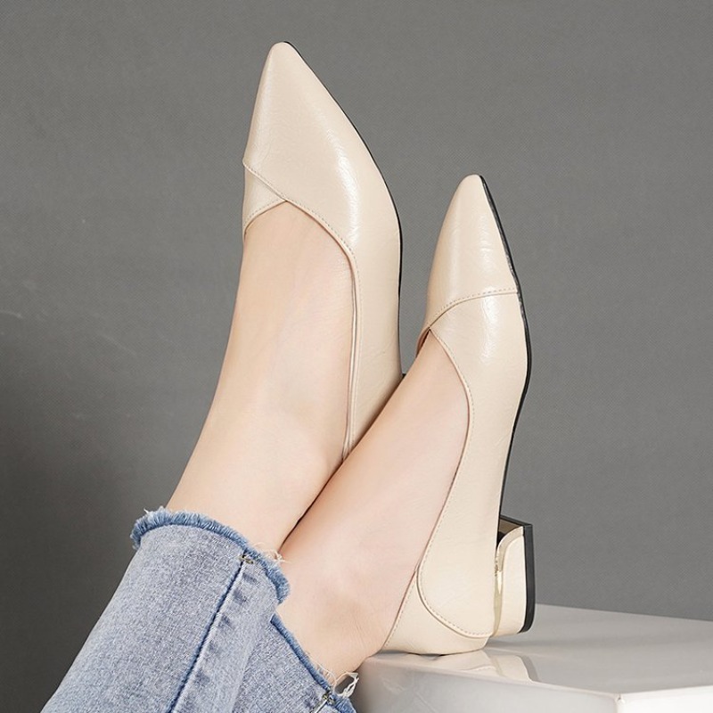 2026 İlkbahar ve Sonbahar Yeni - Leather Work Heels incelemesi ve fiyatı