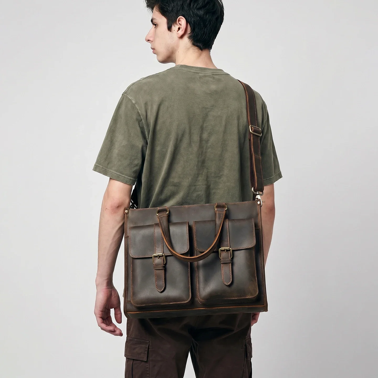 Vintage Hakiki Deri Erkekler İ - Leather Work Laptop Bag incelemesi ve fiyatı