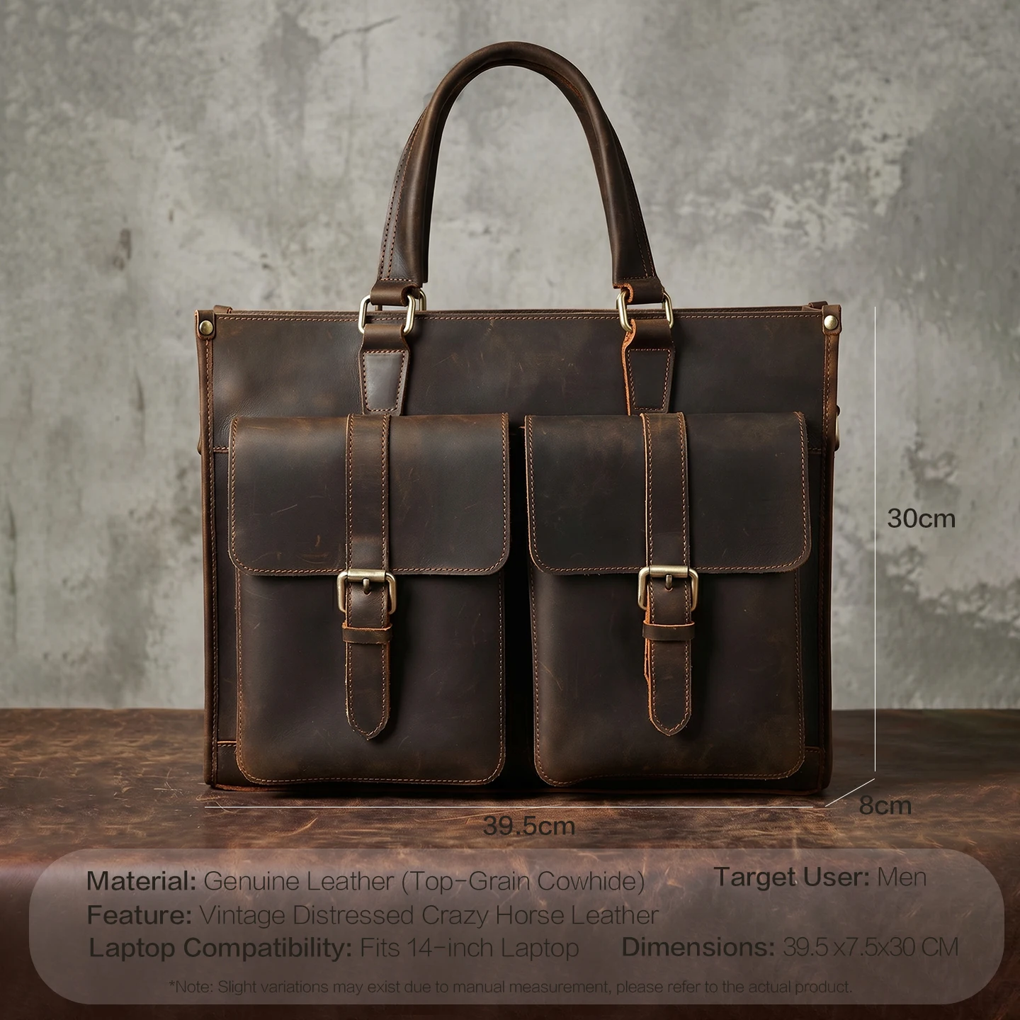 Vintage Hakiki Deri Erkekler İ - Leather Work Laptop Bag incelemesi ve fiyatı