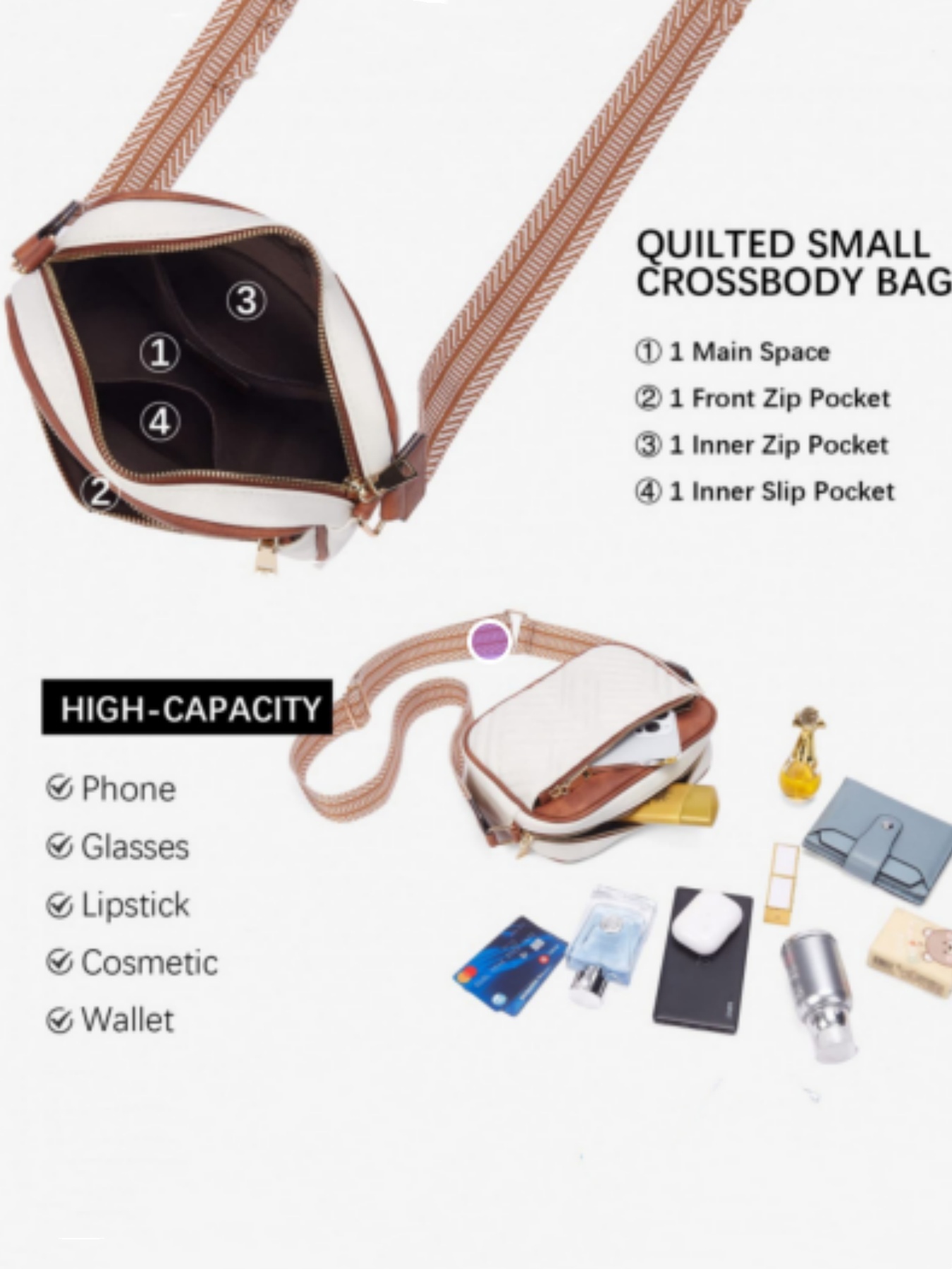 Kadın Kapitone Çapraz Çanta, S - Leatherwork Products incelemesi ve fiyatı