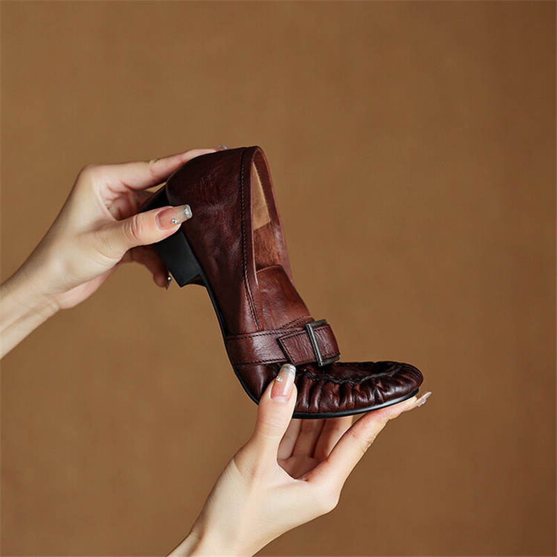 Yeni sonbahar hakiki deri kadı - Leather Work Heels incelemesi ve fiyatı