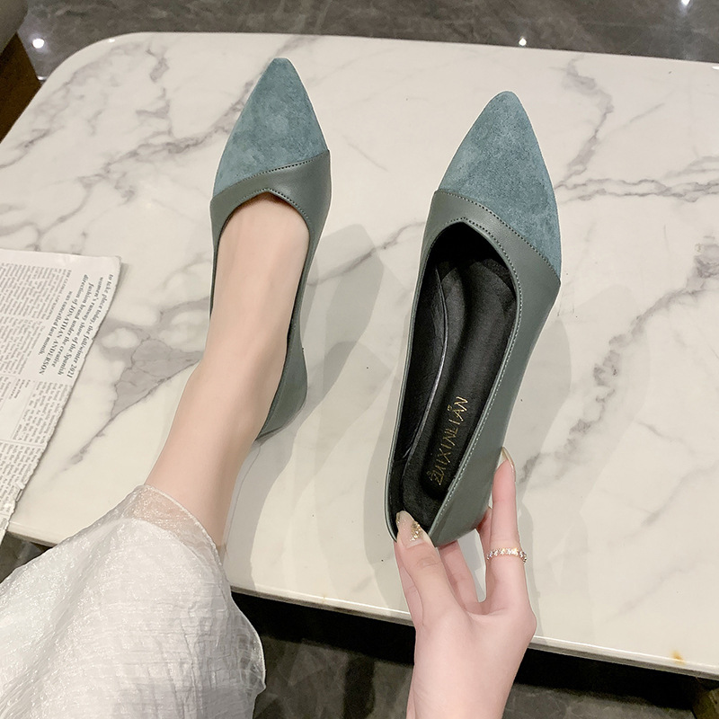 Kadınlar için düz siyah deri a - Leather Work Heels incelemesi ve fiyatı