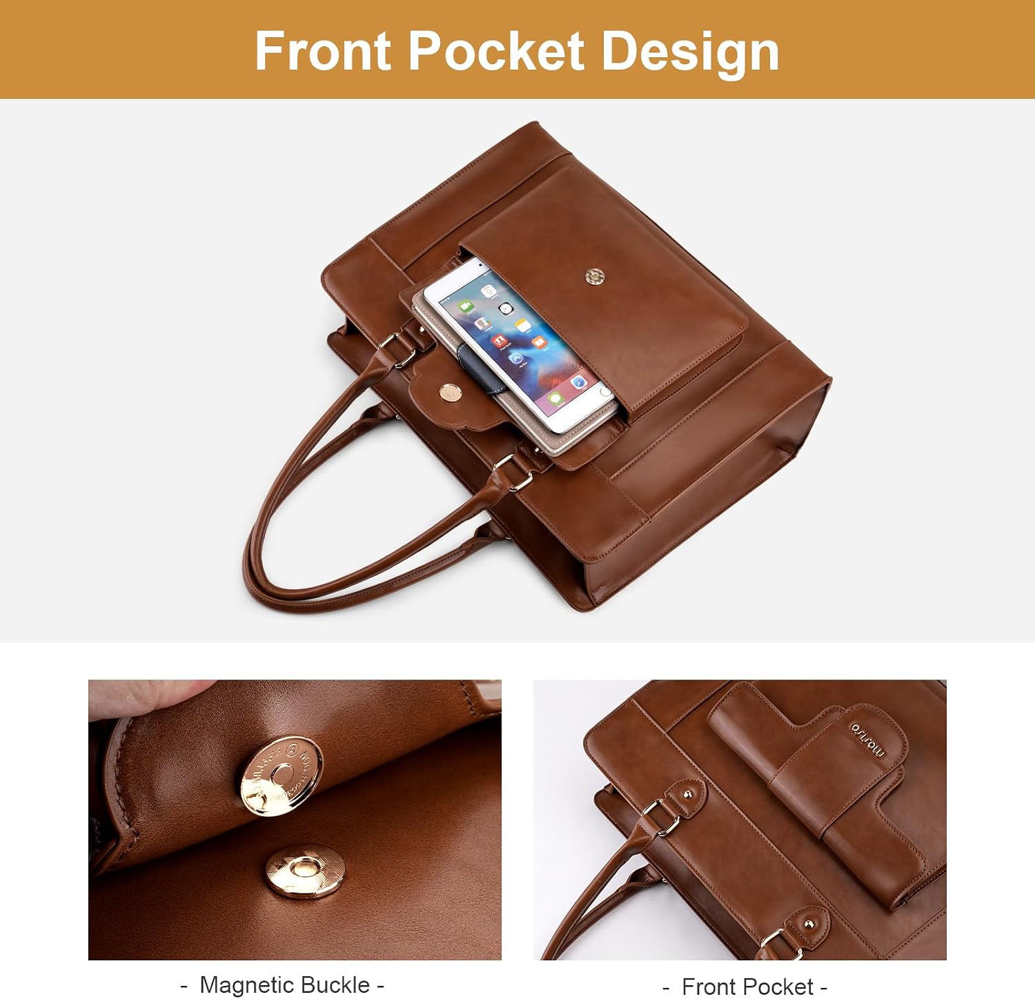 MOSISO Kadınlar için Laptop Ça - Leather Work Laptop Bag incelemesi ve fiyatı