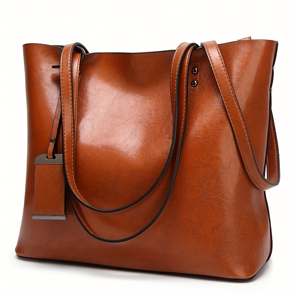 Moda klasik Retro deri kadın T - Leather Work Laptop Bag incelemesi ve fiyatı